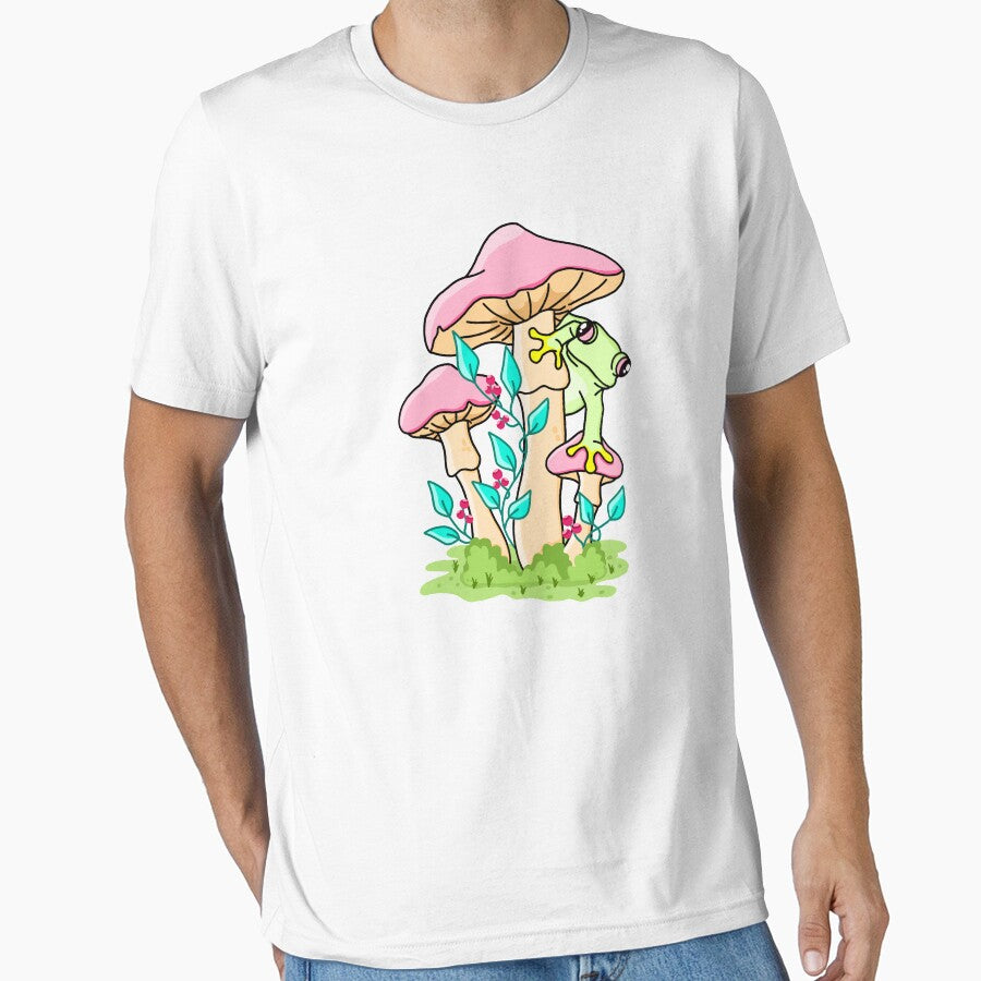 Cute Frog Mushroom Pastel by Kimprut - Adult & Kids T-Shirts, Sweatshirts & Hoodies apparel design preview 1