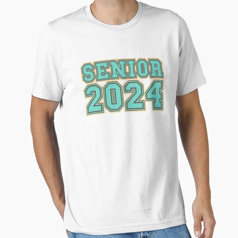 Tipography Senior 2024 Sport Old T-Shirt - Fun Novelty Design Unisex - T-Shirt, Sweatshirt, Hoodie