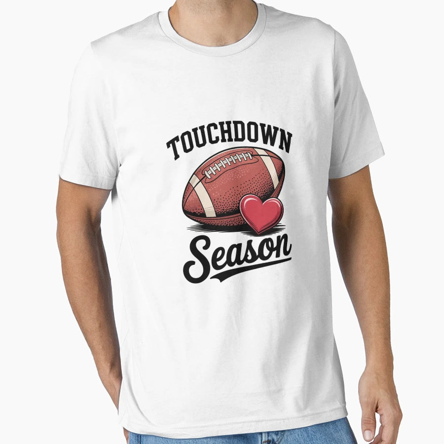 Touchdown Season Football Leopard Football T-Shirt - Unique Graphic Unisex - T-Shirt, Sweatshirt, Hoodie