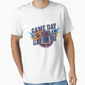 Flaming Football Game Day Varsity T-Shirt - Aesthetic Graphic for Adults - T-Shirt, Sweatshirt, Hoodie