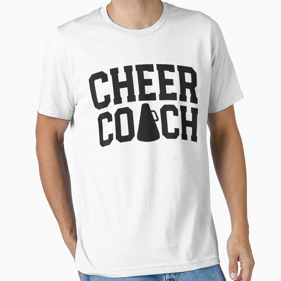 Cheer Coach Cheerleader Gift T-Shirt - Minimalist Print for Adults - T-Shirt, Sweatshirt, Hoodie