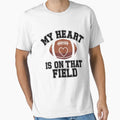 Funny Heart Is That Field Football Mom T-Shirt - Novelty Apparel for Adults - T-Shirt, Sweatshirt, Hoodie
