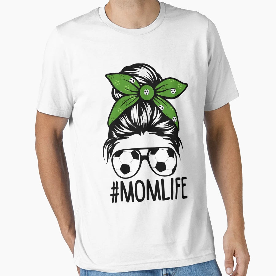 Mom Life Football Mothers Day Messy T-Shirt - Aesthetic Graphic for Adults - T-Shirt, Sweatshirt, Hoodie