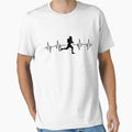 American Football Heartbeat T-Shirt - Minimalist Print for Adults - T-Shirt, Sweatshirt, Hoodie