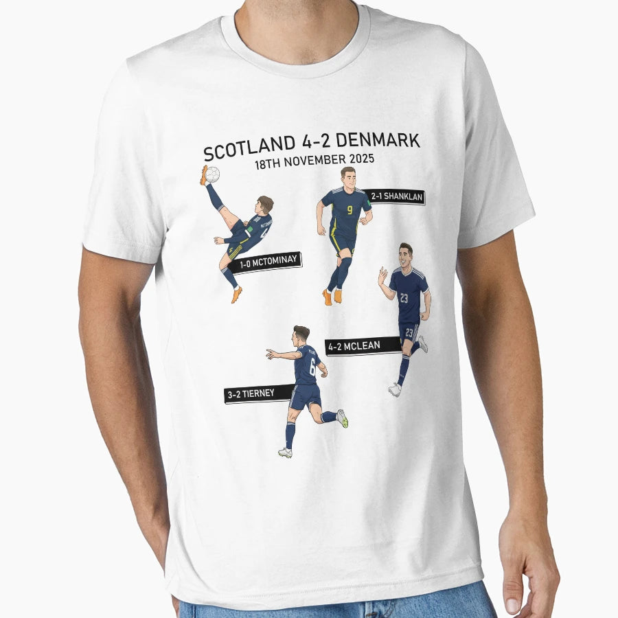 Scotland Vs Denmark T-Shirt - Unique Graphic for Adults - T-Shirt, Sweatshirt, Hoodie
