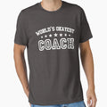 Worlds Okayest Coach T-Shirt - Minimalist Print Men Women - T-Shirt, Sweatshirt, Hoodie