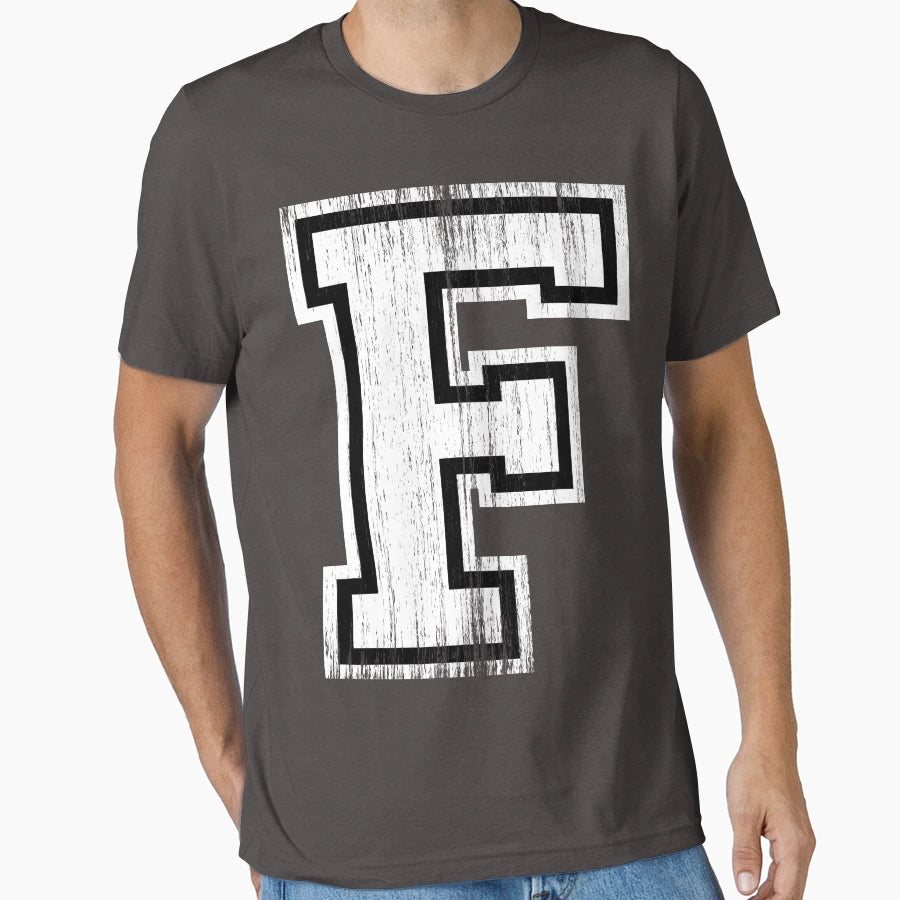 Big Varsity Letter F T-Shirt - Trendy Graphic Unisex - T-Shirt, Sweatshirt, Hoodie