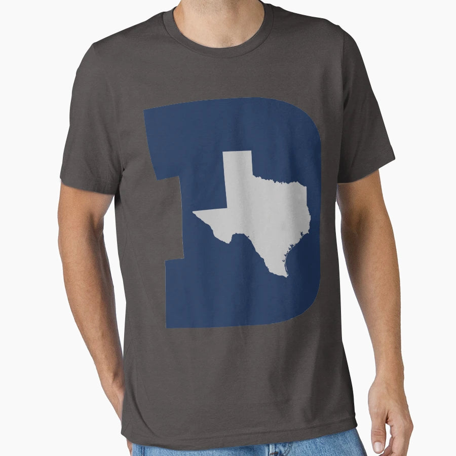 D Texas Blue Silver T-Shirt - Unique Graphic for Adults - T-Shirt, Sweatshirt, Hoodie
