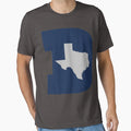 D Texas Blue Silver T-Shirt - Unique Graphic for Adults - T-Shirt, Sweatshirt, Hoodie