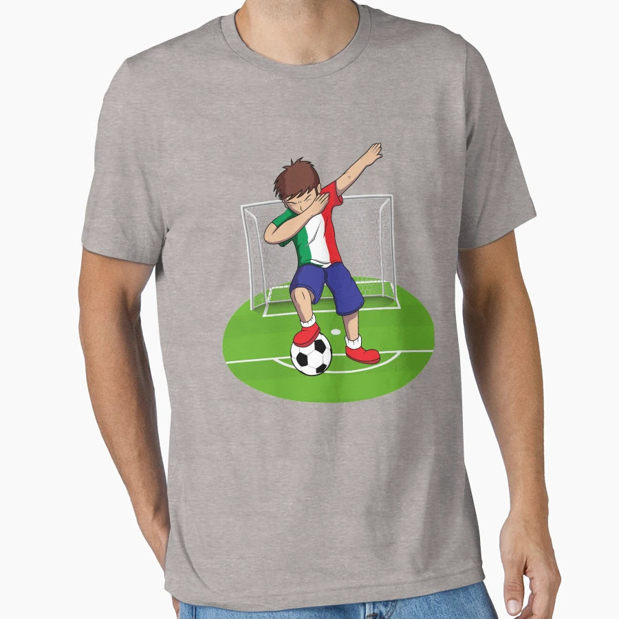 Dabbing Soccer Artwork Italy Italian T-Shirt - Fun Novelty Design Unisex - T-Shirt, Sweatshirt, Hoodie