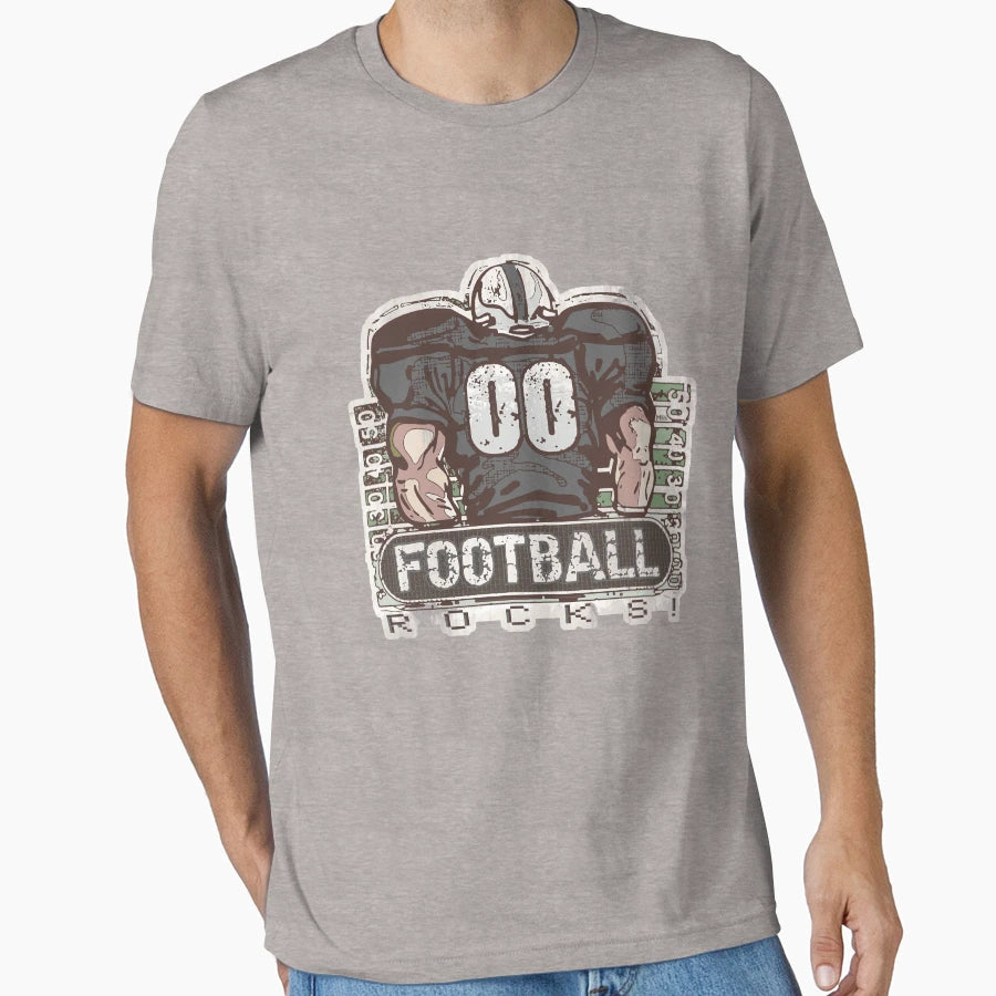 00 Football Rocks Black Team T-Shirt - Fun Novelty Design Unisex - T-Shirt, Sweatshirt, Hoodie