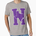 Houston Texas H Town Purple T-Shirt - Minimalist Print Men Women - T-Shirt, Sweatshirt, Hoodie