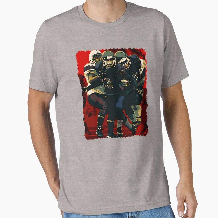 Football Team Red Art Graphicyouth T-Shirt - Fun Novelty Design for Adults - T-Shirt, Sweatshirt, Hoodie