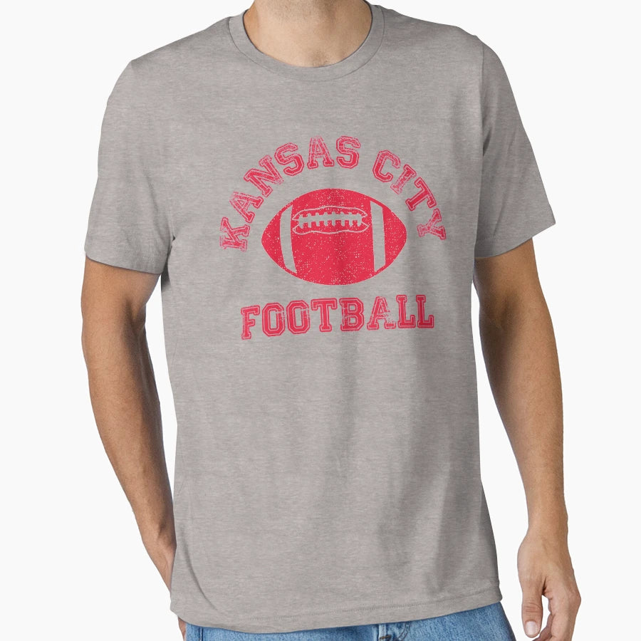 Kansas City Distressed Pro Football Team T-Shirt - Custom Art Print Unisex - T-Shirt, Sweatshirt, Hoodie