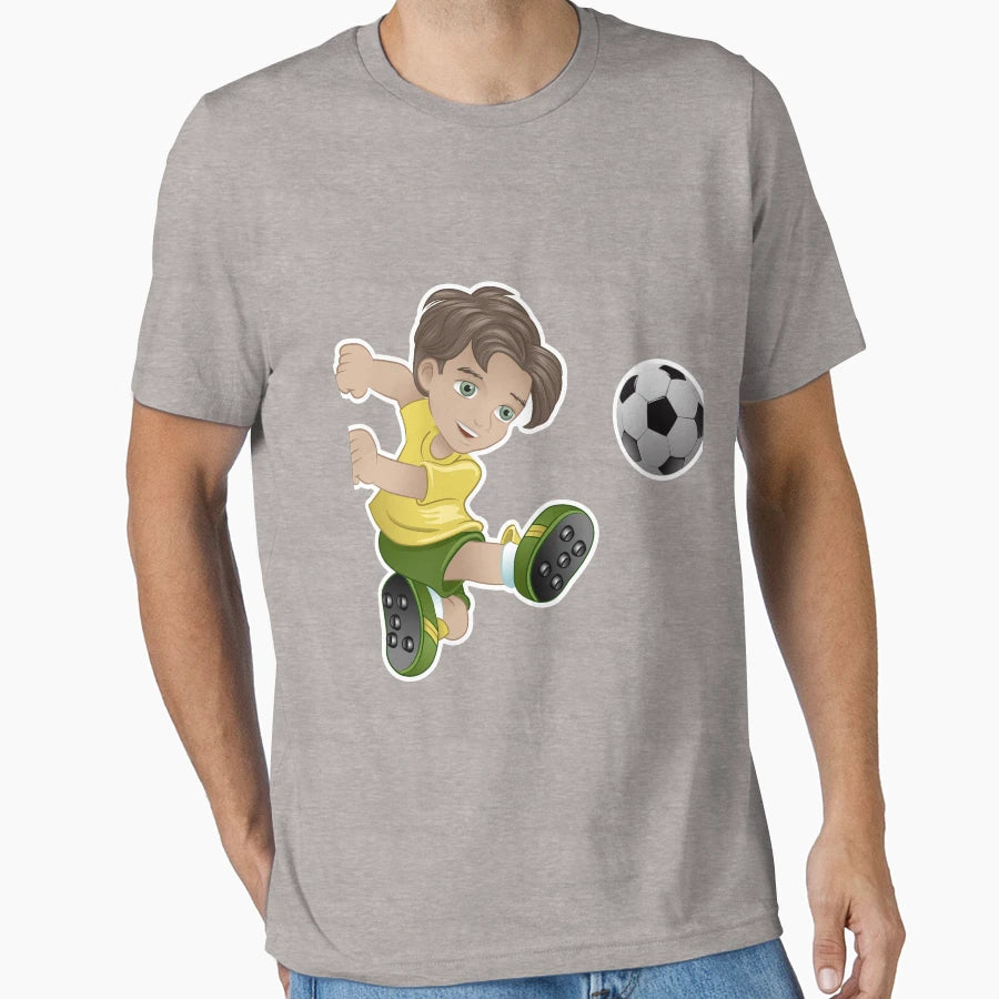 Brazil Kicking Football Flag T-Shirt - Fun Novelty Design Men Women - T-Shirt, Sweatshirt, Hoodie