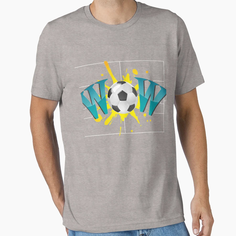 Wow Soccer Ball T-Shirt - Minimalist Print Unisex - T-Shirt, Sweatshirt, Hoodie