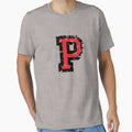 Letter P Distressed Two Color T-Shirt - Casual Everyday Wear for Adults - T-Shirt, Sweatshirt, Hoodie