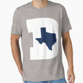 D Texas White Blue T-Shirt - Streetwear Style Men Women - T-Shirt, Sweatshirt, Hoodie