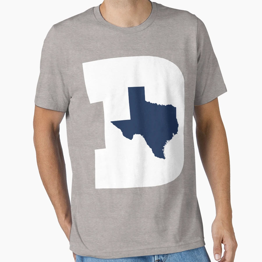 D Texas White Blue T-Shirt - Streetwear Style Men Women - T-Shirt, Sweatshirt, Hoodie