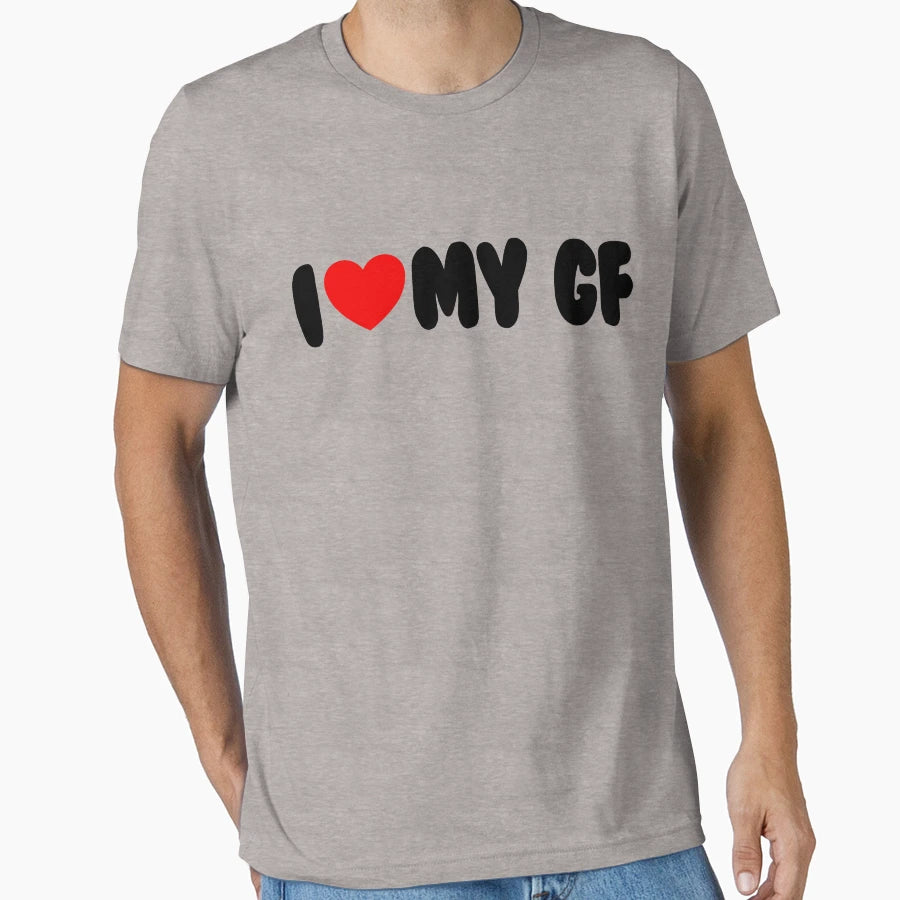 I Love My Gf Red Heart Matching Couple I T-Shirt - Unique Graphic Unisex - T-Shirt, Sweatshirt, Hoodie