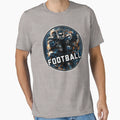Football Team Hot Red Blue Fire Art T-Shirt - Trendy Graphic Men Women - T-Shirt, Sweatshirt, Hoodie