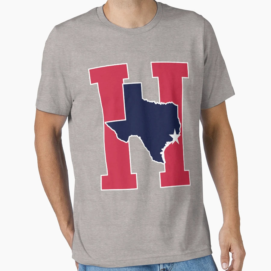 Houston Texas H Town Red Blue T-Shirt - Streetwear Style Unisex - T-Shirt, Sweatshirt, Hoodie