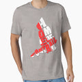 England Home Football Typography Map T-Shirt - Minimalist Print Men Women - T-Shirt, Sweatshirt, Hoodie