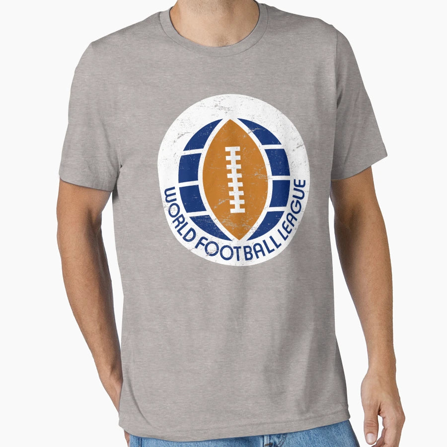 Distressed World Football League T-Shirt - Minimalist Print Men Women - T-Shirt, Sweatshirt, Hoodie