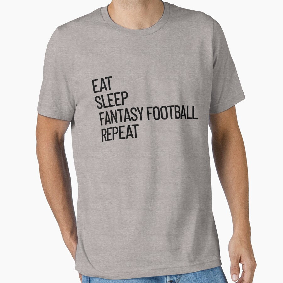 Eat Sleep Check My Lineup Repeat Fantasy Football - Adult & Kids T-Shirts, Sweatshirts & Hoodies apparel design preview 1