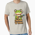 Croak 'N' Roll! Cute Banjo Frog by PMCreative - Adult & Kids T-Shirts, Sweatshirts & Hoodies apparel design preview 1