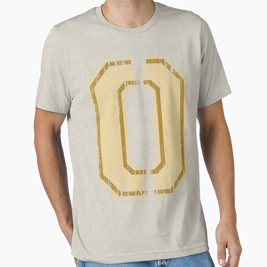 Distressed Sports Number 0 T-Shirt - Trendy Graphic Unisex - T-Shirt, Sweatshirt, Hoodie