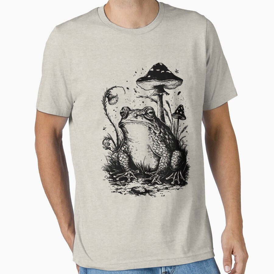 Goblincore Frog by SztuKarola - Adult & Kids T-Shirts, Sweatshirts & Hoodies apparel design preview 1