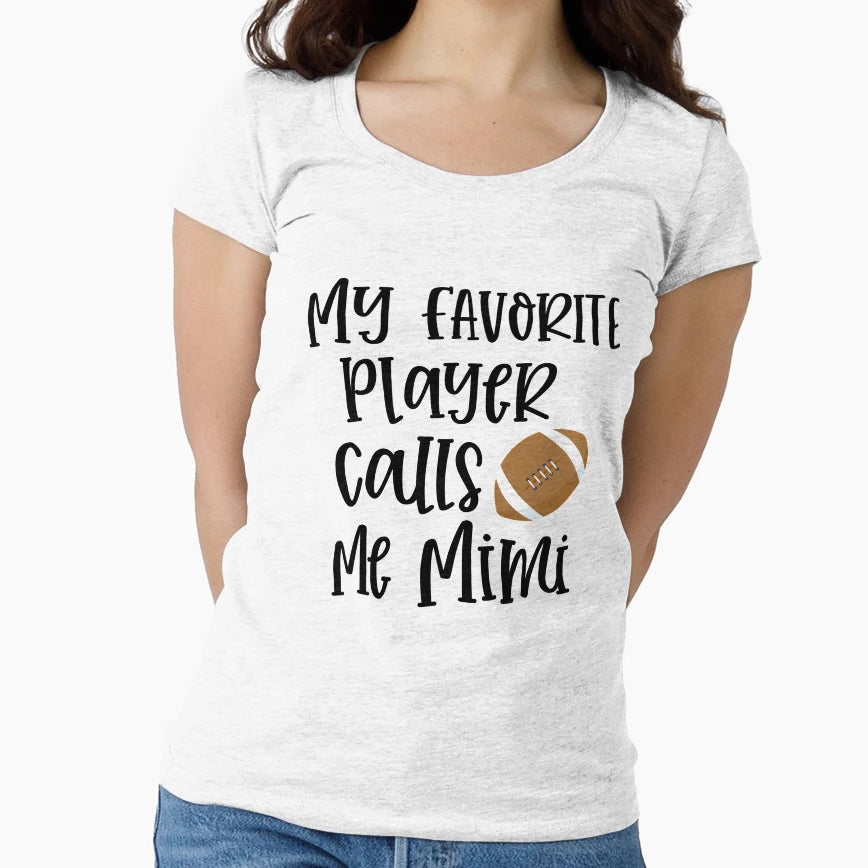 My Favorite Player Calls Me Mimi Football T-Shirt - Unique Graphic Unisex - T-Shirt, Sweatshirt, Hoodie