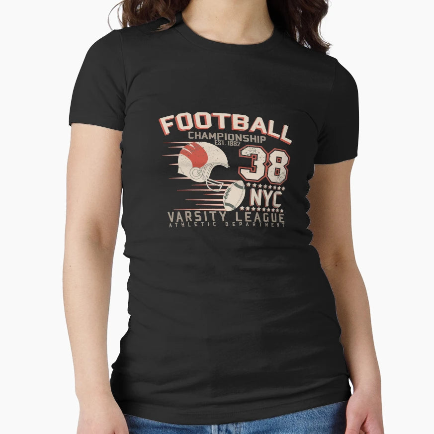 Football Championship Varsity League T-Shirt - Custom Art Print Men Women - T-Shirt, Sweatshirt, Hoodie