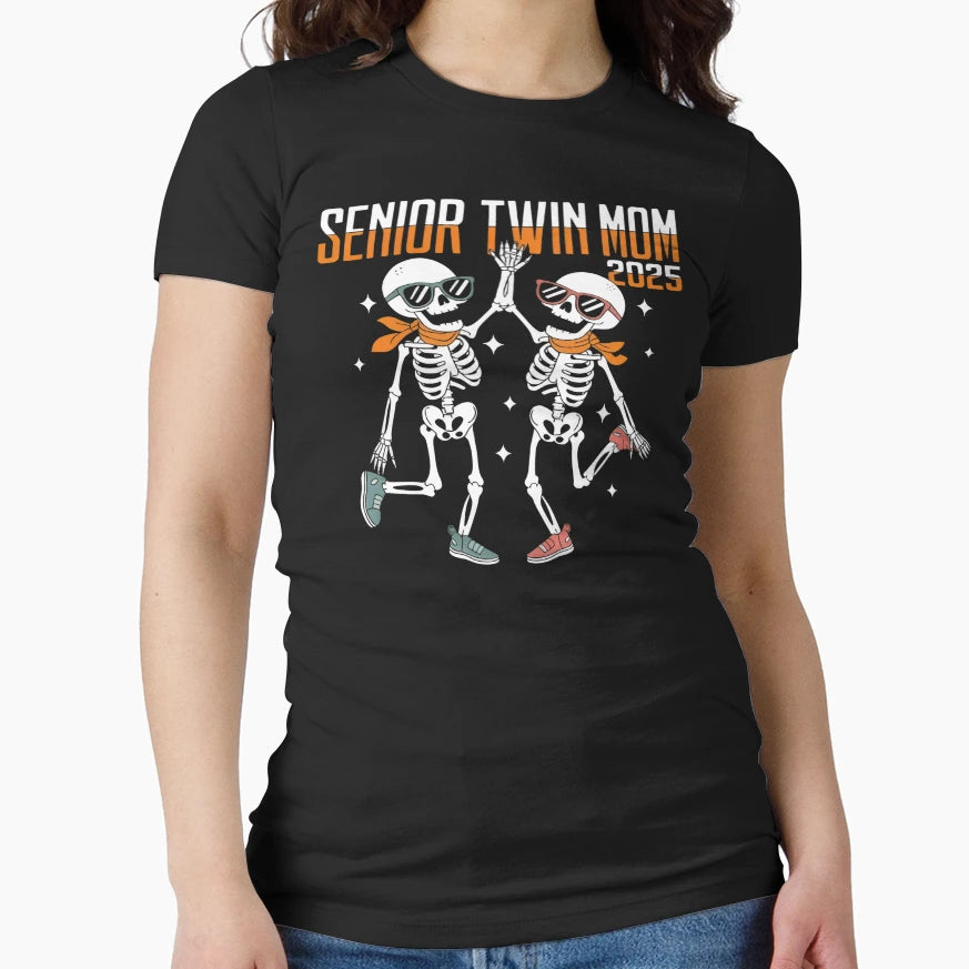 Senior Twin Mom Graduates Twins T-Shirt - Fun Novelty Design Men Women - T-Shirt, Sweatshirt, Hoodie