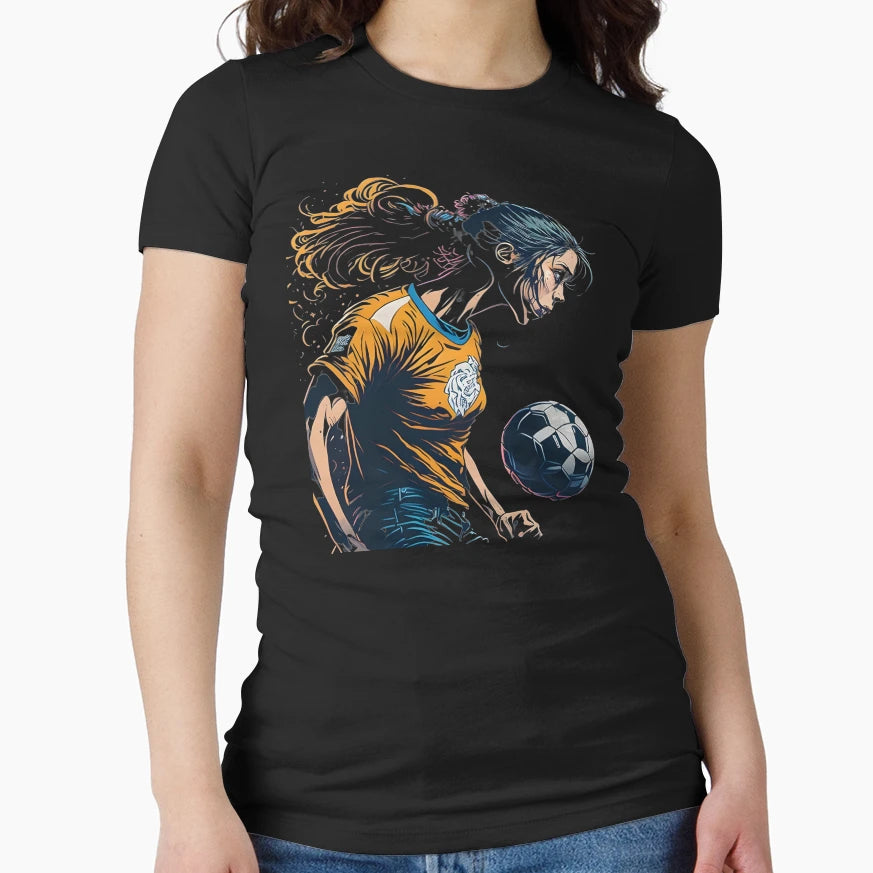 Celebrate Sports Our Bold Female Soccer T-Shirt - Custom Art Print Unisex - T-Shirt, Sweatshirt, Hoodie