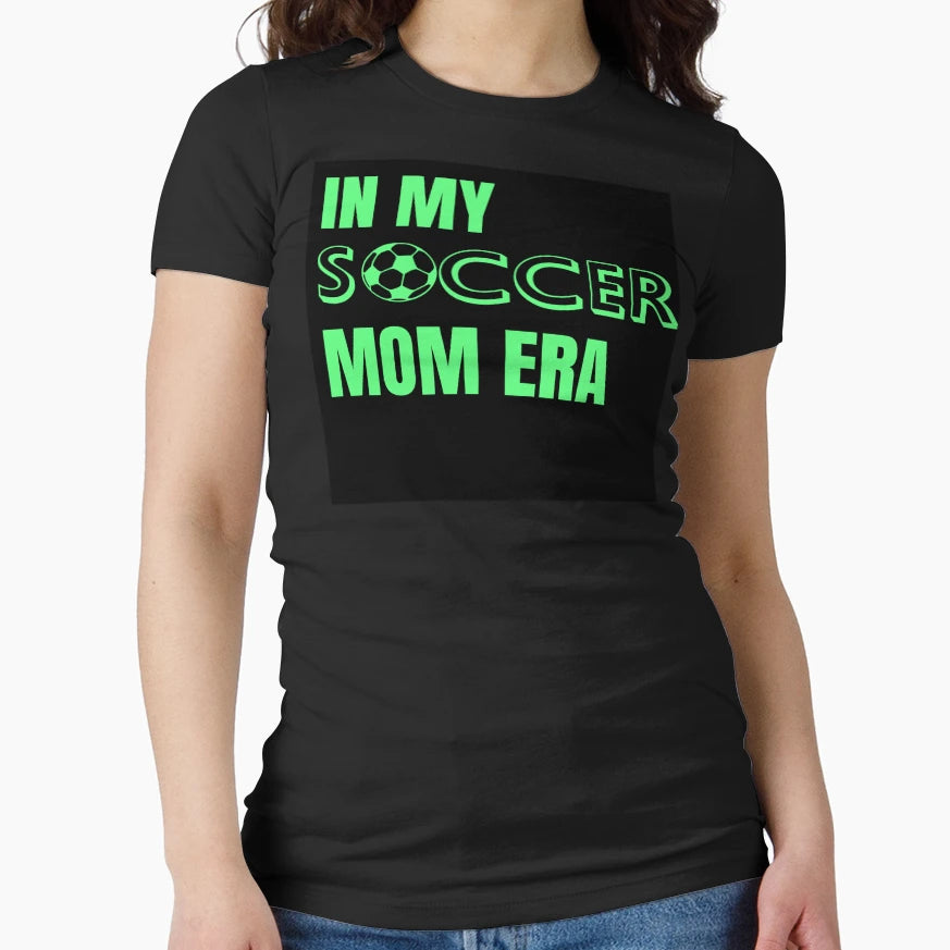 My Soccer Mom Era Green T-Shirt - Aesthetic Graphic for Adults - T-Shirt, Sweatshirt, Hoodie