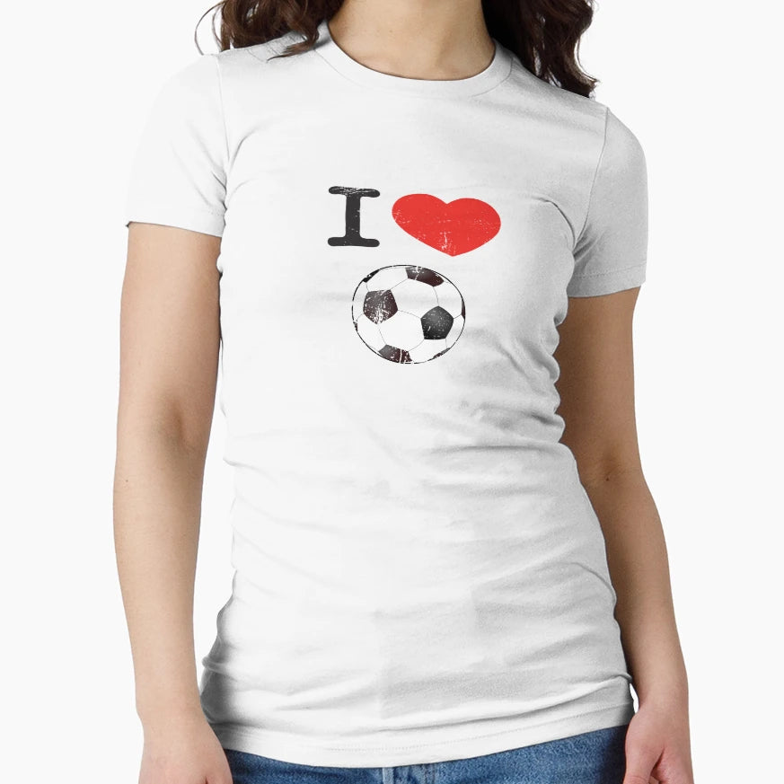 I Love Soccer I Love Football T-Shirt - Fun Novelty Design for Adults - T-Shirt, Sweatshirt, Hoodie