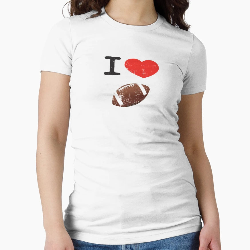 I Love Football T-Shirt - Casual Everyday Wear Men Women - T-Shirt, Sweatshirt, Hoodie