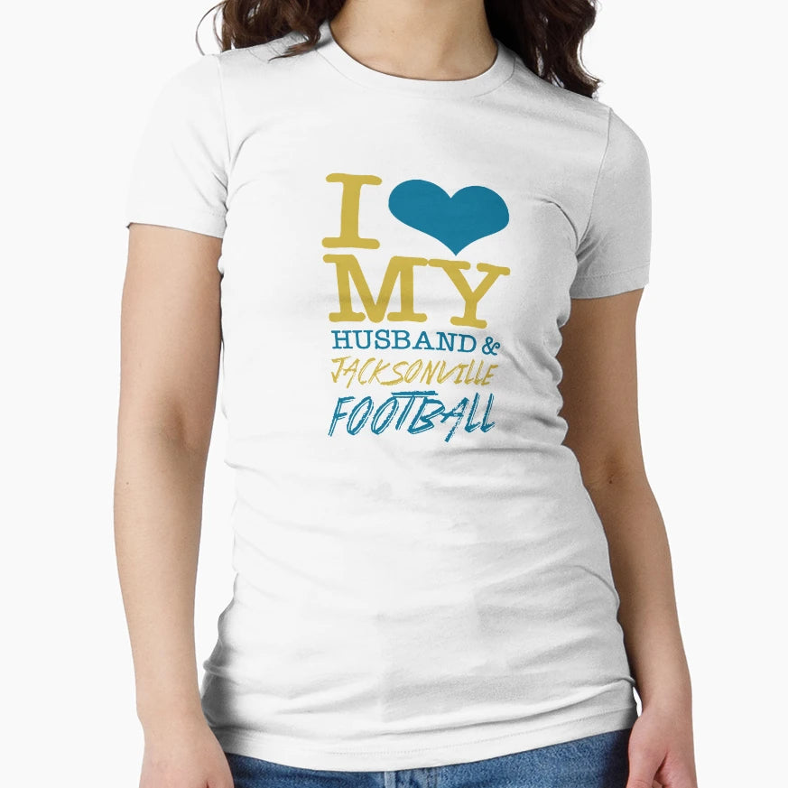 I Love My Husband And Jacksonville Football T-Shirt - Unique Graphic Unisex - T-Shirt, Sweatshirt, Hoodie