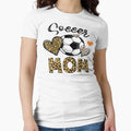Soccer Mom Game Day Cheer Mom Leopard T-Shirt - Trendy Graphic Unisex - T-Shirt, Sweatshirt, Hoodie