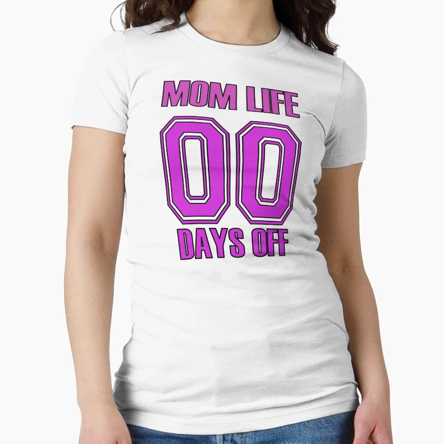 Mom Life No Days Off Football Jersey T-Shirt - Novelty Apparel Unisex - T-Shirt, Sweatshirt, Hoodie
