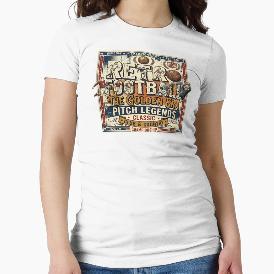 Football Golden Era Pitch Legends T-Shirt - Custom Art Print for Adults - T-Shirt, Sweatshirt, Hoodie