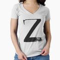 Letter Z Black White 1 T-Shirt - Aesthetic Graphic for Adults - T-Shirt, Sweatshirt, Hoodie