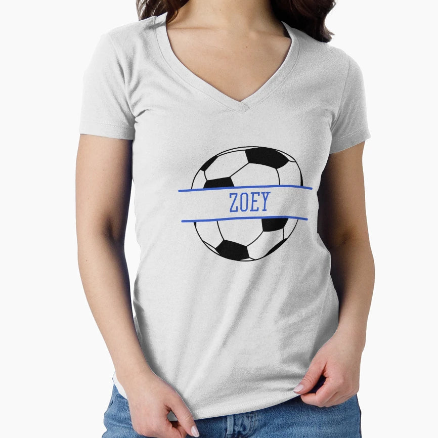 Zoey Personalized Soccer Ball T-Shirt - Custom Art Print Unisex - T-Shirt, Sweatshirt, Hoodie