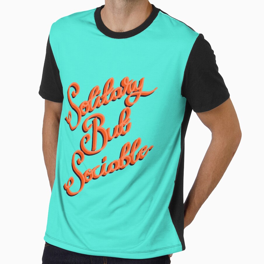 Solitary But Sociable orange by CLBArtDesign - Adult & Kids T-Shirts, Sweatshirts & Hoodies apparel design preview 1