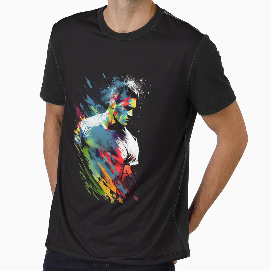 Abstract Soccer Player T-Shirt - Fun Novelty Design for Adults - T-Shirt, Sweatshirt, Hoodie