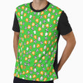 Cartoon Footballs Orange Gold Shirts Fans T-Shirt - Graphic Print Men Women - T-Shirt, Sweatshirt, Hoodie