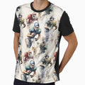 American Football Watercolor Pattern T-Shirt - Streetwear Style for Adults - T-Shirt, Sweatshirt, Hoodie