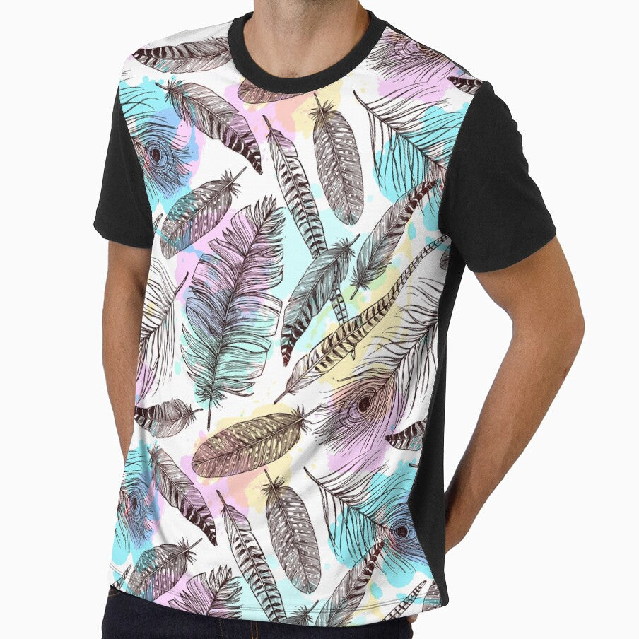 Boho Feathers II Collection by Kharyat - Adult & Kids T-Shirts, Sweatshirts & Hoodies apparel design preview 1